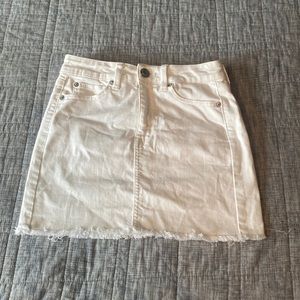 White Jean Skirt